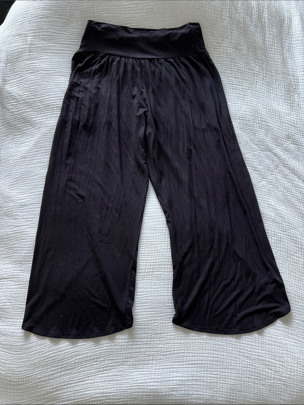 NWOT • Athleta Release Pant in Black (Tulip-Style Wrap Wide Leg Crop) • Large - Picture 7 of 11